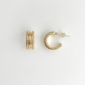 Brand New Small Gold Hoop Earring Circle Hoop Earrings Dainty Hoops Minimalist 